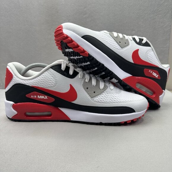 Nike Air Max 90 Golf TB Mens Size 11.5 White University Red Black Spikeless NEW main image 8